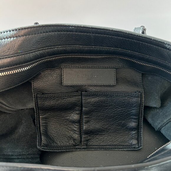 BALENCIAGA LARGE BLACK LEATHER PAPIER A4 TOTE BAG - Picture 14 of 14